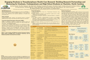 Engaging Students in Transdisciplinary Health Care Research