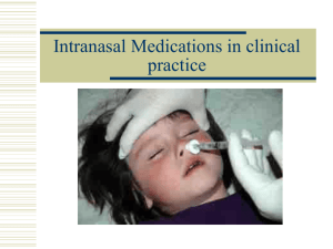 Nasal Drug Delivery in EMS