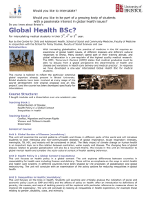 Global Health BSc? - University of Bristol