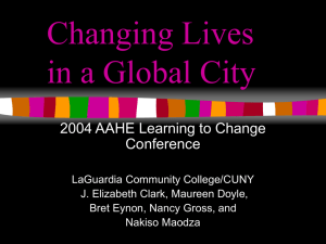 Changing Lives in the Global City