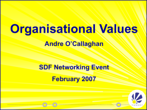 Andre O'Callaghan's presentation