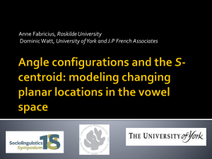 Angle configurations and the S-centroid: modeling changing planar