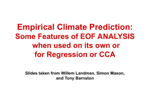 Statistical methods in climate prediction