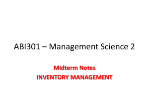 ABI301 * Management Science 2