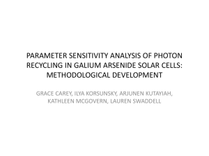 parameter sensitivity analysis of photon recycling in galium arsenide