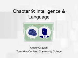 Chapter 9: Intelligence & Language - Home