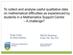 Slideshow - Mathematics Support Centre