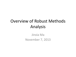 Overview of Robust Methods Analysis