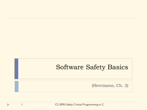 Software Safety Basics