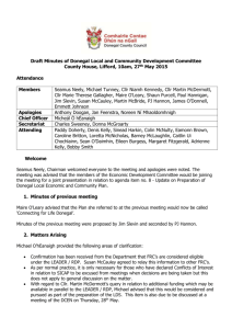 Draft Minutes of Donegal Local and Community Development