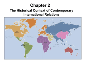 Chapter 2: Historical Context of Contemporary IR