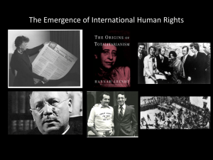 The Emergence of International Human Rights