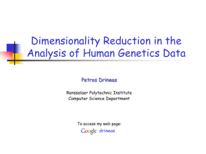 Dimensionality reduction in the analysis of human