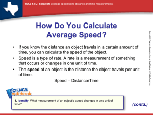 calculating speed