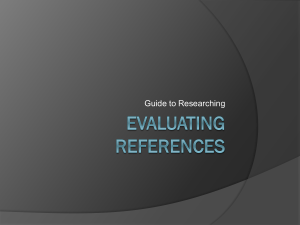 Evaluating References