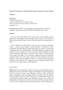 Research Framework on Meta-synthesis Systems Approach toward