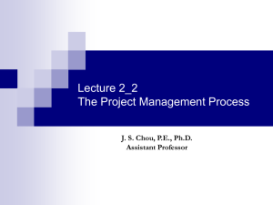 Project Management Process - Jui