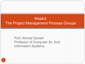 Week 3 - Project Integration Management