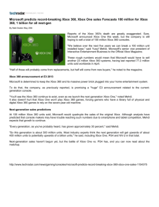 Microsoft predicts record-breaking Xbox 360