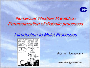 Numerical Weather Prediction Parametrization of