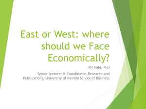 East or West where should we Face Economically