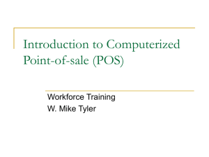Introduction to Computerized Point-of-sale (POS) - Bars