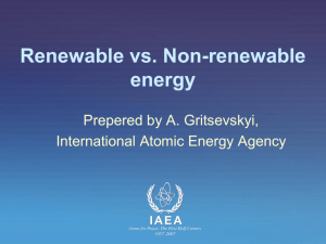 Renewable vs. Non-renewable energy
