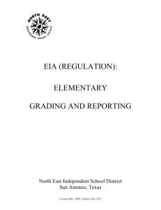 EIA (REGULATION): ELEMENTARY GRADING AND REPORTING
