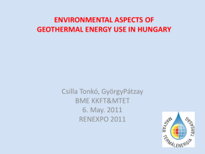 Environmental Aspects of Geothermal Energy Use in