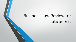 Business Law Review for State Test