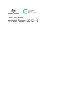 Climate Change Authority Annual Report 2012