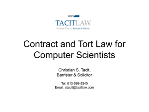 Contract and Tort Law for Engineers