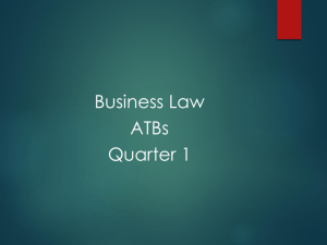 Business Law ATB's Quarter 1