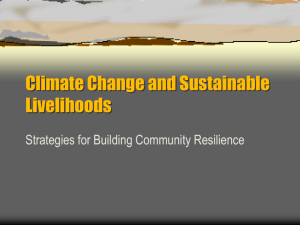 Climate Change and Sustainable Livelihoods