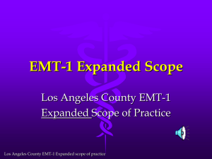EMT-1 Expanded Scope - Emergency Medical Technology