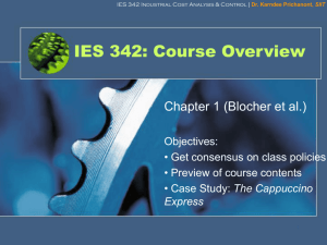 Course Overview & Intro to Managerial Accounting