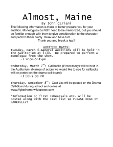Almost Maine Audition packet