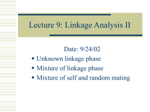 2002-09-24: Linkage Analysis II