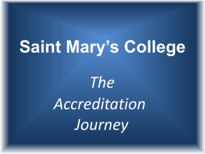 The Accreditation Journey