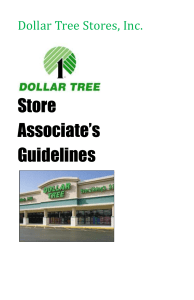 State of California Dollar Tree Stores Addendum