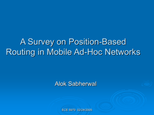 A Survey on Position-Based Routing in Mobile Ad