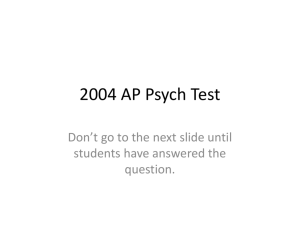 2004 AP Psych Test