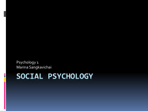 Social Psychology chapter