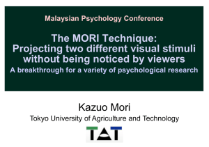 Malaysian Psychology Conference The MORI Technique
