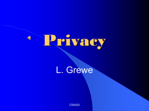 Privacy Lecture (Priv)