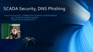 SCADA Security, DNS Phishing - Texas Tech University Departments