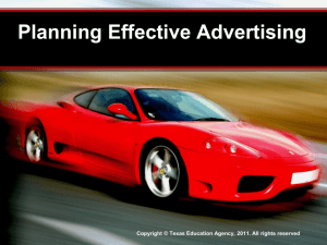 Planning Effective Advertising