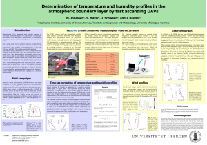Determination of temperature and humidity profiles in the