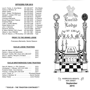 Slide 1 - Euclid Lodge #136 F&A.M