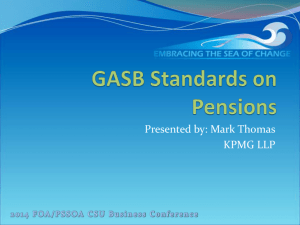 GASB 67 & 68⁄Pension Plan Reporting